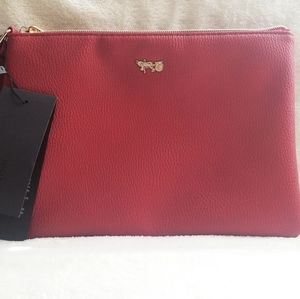 Red wristlet wallet